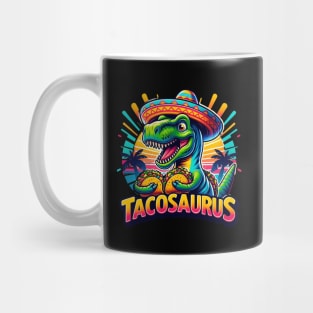 Colorful Tacosaurus Dinosaur Lover Fiesta Theme Mug